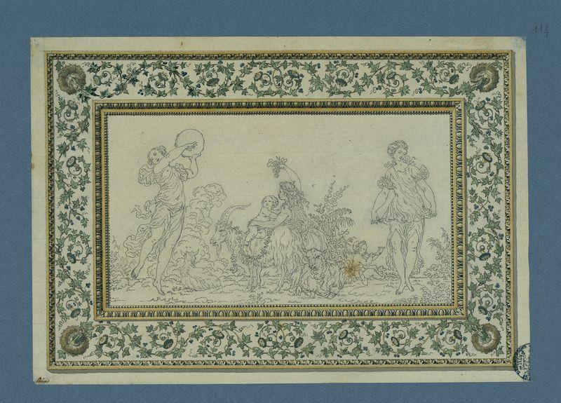 Bordure pour une tapisserie représentant l'enfance de Bacchus_0