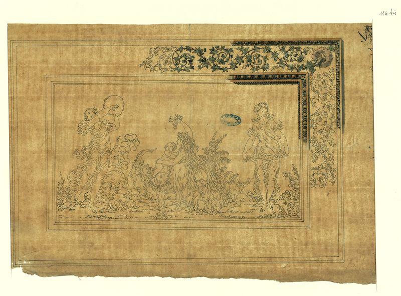 Bordure pour une tapisserie représentant l'enfance de Bacchus_0
