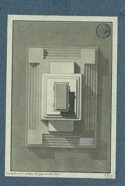 Morceau du milieu du catafalque de Marie-Thérèse. Plan vu de dessus_0