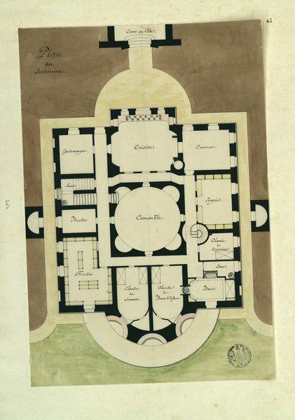 Château de Neuilly-sur-Eure, bâti pour Grenier d' Ernemont. Plan des souterrains_0