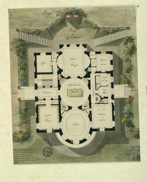 Château de Neuilly-sur-Eure, bâti pour Grenier d' Ernemont. Plan du rez-de-chaussée_0