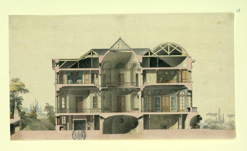 Château de Neuilly-sur-Eure, bâti pour Grenier d' Ernemont. Coupe_0