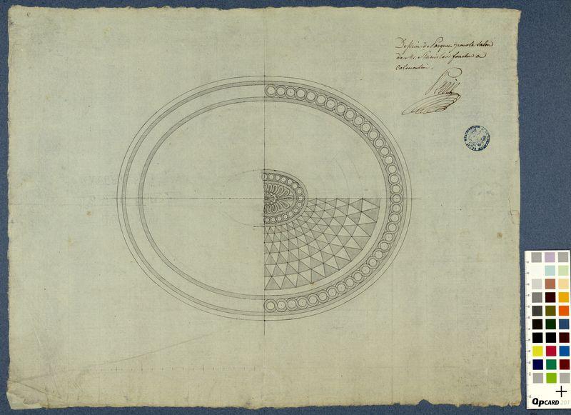 Dessin de parquet pour le salon de M. Stanislas Foache à Colmoulin_0