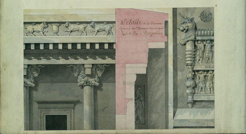 Détails de la décoration extérieure des tombeaux des anciens rois de Perse à Persépolis_0