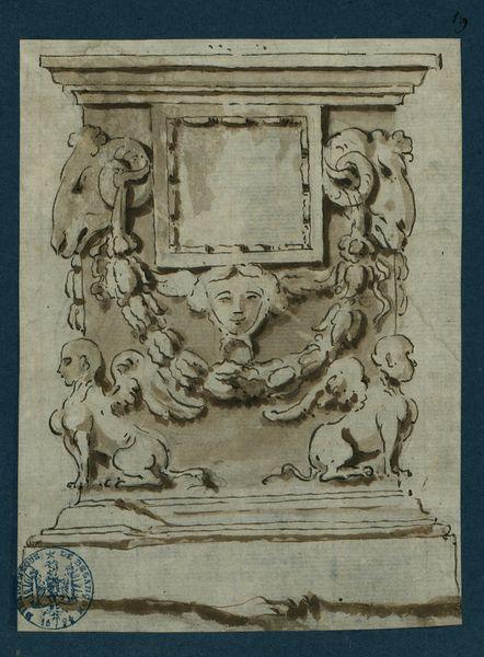 Détail ornemental (pour piédestal ?)_0