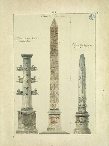 Colonne rostrale élevée à l'honneur de Duilius. Obélisque de Saint-Jean-de-Latran. Borne d'un cirque qui se voit à la ville Albain [sic : Albani ?]_0