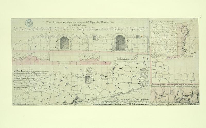 Murs de construction grecque qui soutiennent les terrasses du temple et l'enceinte de la ville de Préneste_0
