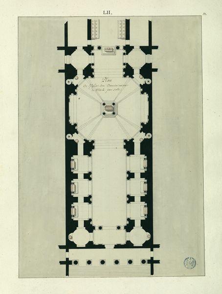 Plan de l'église des Dominicains de Viterbe par Salvi (église Sainte-Marie-dei-Gradi)_0
