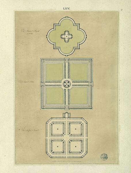 Plans du cimetière de l'hôpital de Milan, du lazaret de Milan, de la foire de Vérone_0