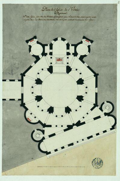Plan de l'église Saint-Vital à Ravenne_0