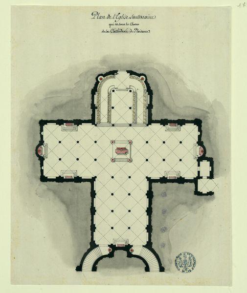 Plan de l'église souterraine qui est sous le choeur de la cathédrale de Plaisance_0