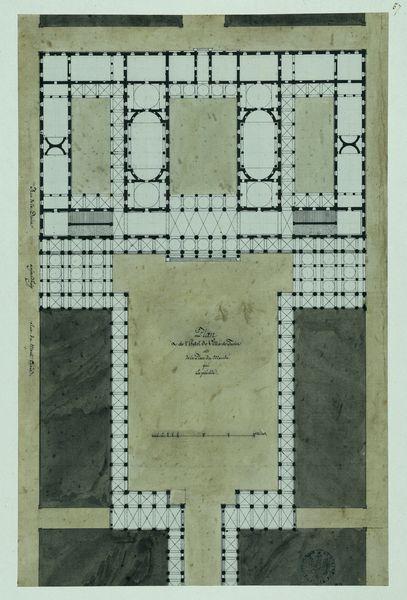 Plan de l'hôtel de ville de Turin et de la place du marché qui le précède_0