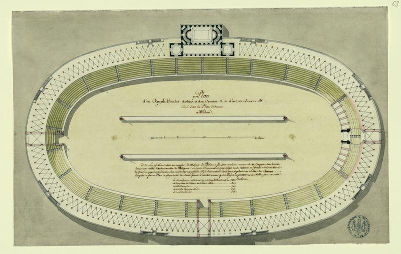 Amphithéâtre élevé sur la place d'armes à Milan_0