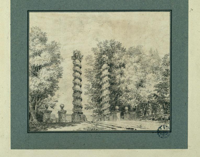Vue de la villa Belvédère à Frascati (jardins)_0