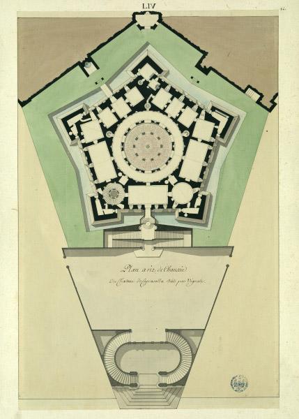 Plan du rez-de-chaussée du château de Caprarolla_0