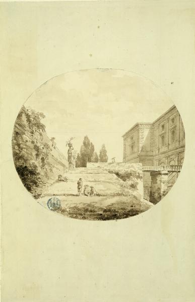 Vue perspective du château de Caprarolla_0