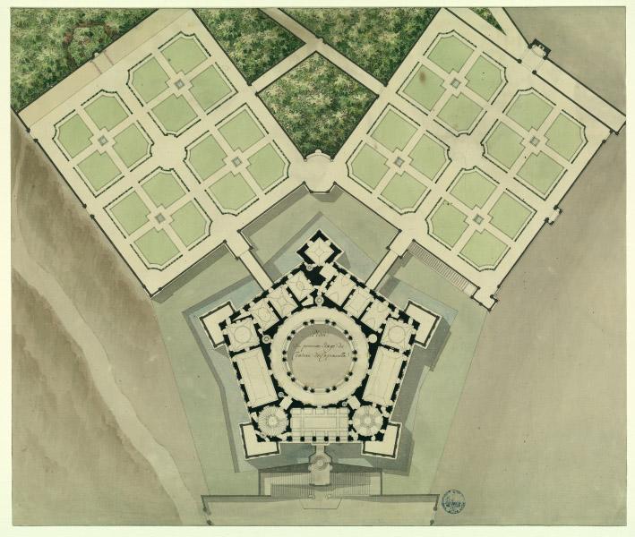 Plan du 1er étage du château de Caprarolla_0