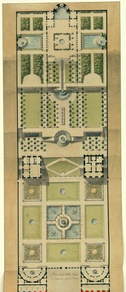 Plan de la villa Lante à Bagnaïa près de Viterbe_0