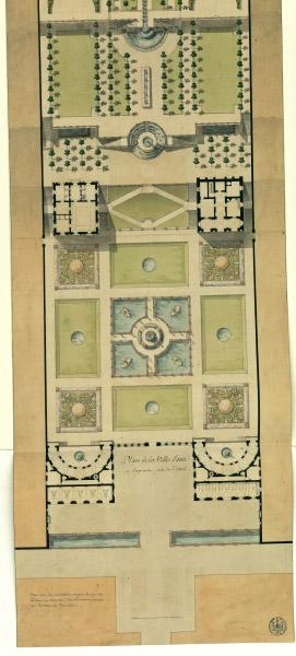 Plan de la villa Lante à Bagnaïa près de Viterbe_1
