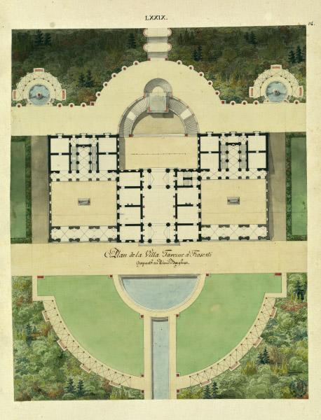 Plan de la villa Taverne à Frascati_0