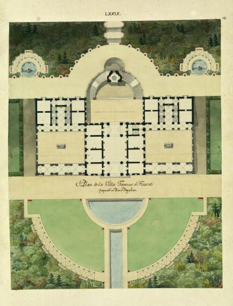 Plan de la villa Taverne à Frascati_1