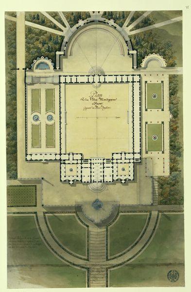 Plan de la villa Mondragone à Frascati_1