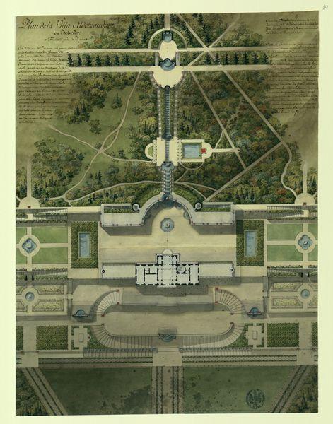 Plan de la villa Aldobrandini à Frascati_1