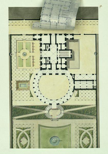 Plan de la villa Campoletti à Portici_0