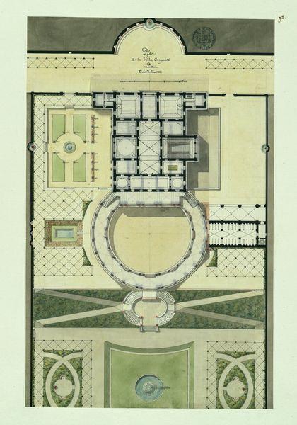 Plan de la villa Campoletti à Portici_1