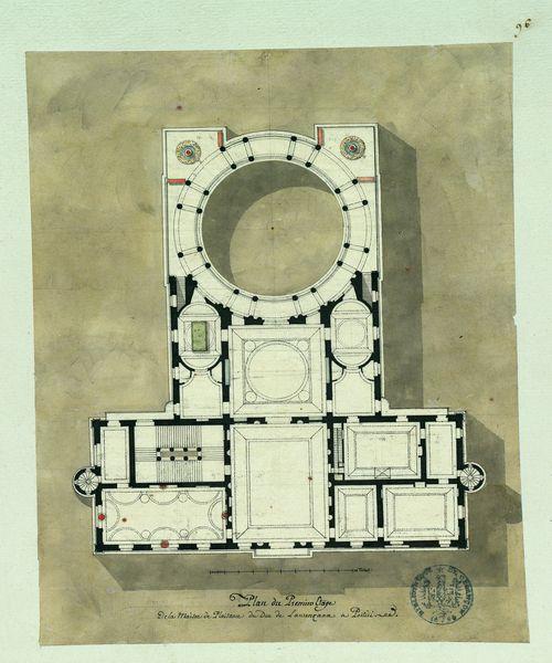 Plan du 1er étage de la maison de plaisance du duc de Laurenzana  à Portici_0