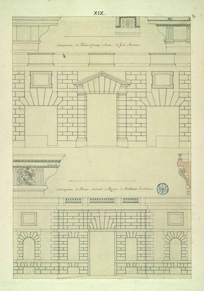 Soubassements des palais Crescenzi à Rome, de Jules Romain, et du palais Salviati à Rome, de Balthasar de Sienne_0