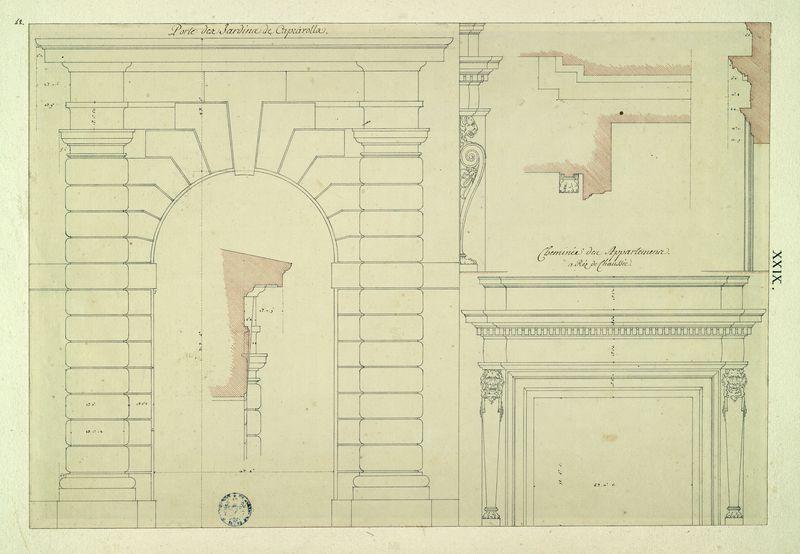 Porte rustique et cheminée à Caprarola_0
