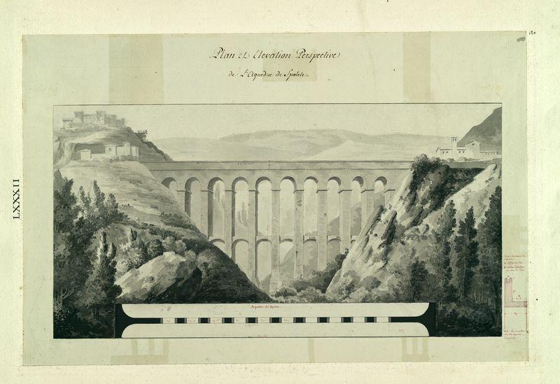 Plan et élévation de l'aqueduc de Spolète_0