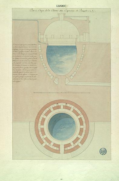 Plan et coupe de la citerne des capucins de Pouzzole [Pozzuoli]_0