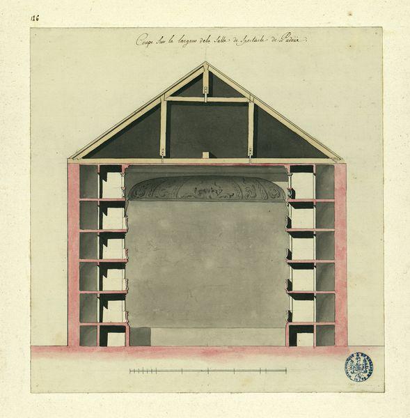 Coupe sur la largeur de la salle de spectacle de Padoue_0