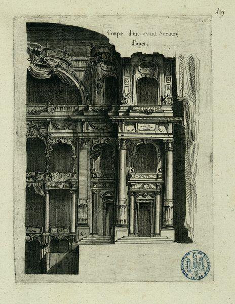 Coupe d'un avant-scène d'opéra de (Stuttgart ?)_0