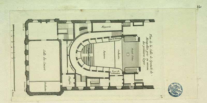 Plan de la salle de spectacle de Montpellier pris aux premières loges_0