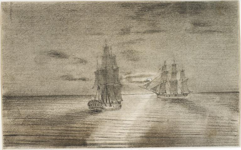 Le Géographe et le Naturaliste en mer, Charles Alexandre Lesueur, 1800-1804