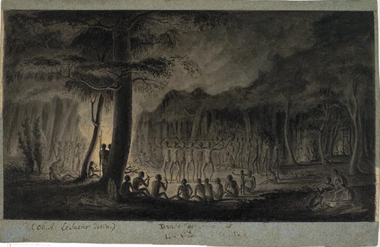 Danse de Nouvelle-Hollande (Australie), Charles Alexandre Lesueur, 1801-1803