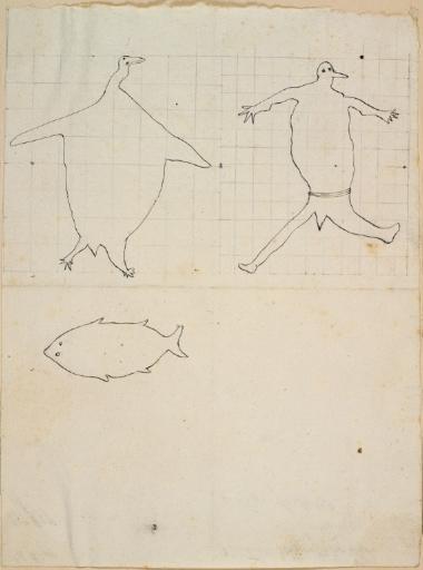 Copie réduite de trois dessins exécutés par des Naturels, Charles Alexandre Lesueur, 1800-1804