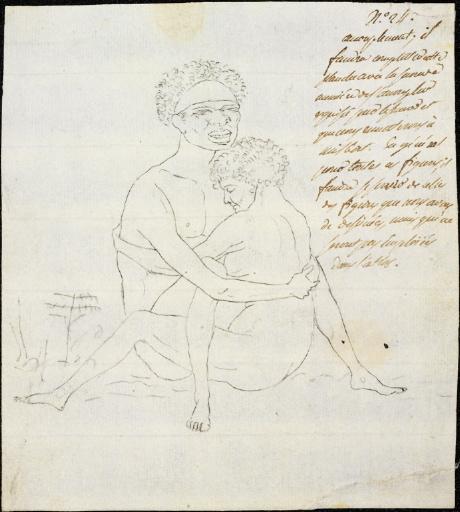 N°24 - accouplement - il faudra compléter cette planche avec la seconde manière de s'accoupler esquissée par Lesueur et que nous remettrons à Milbert... (écriture de François Péron)_0