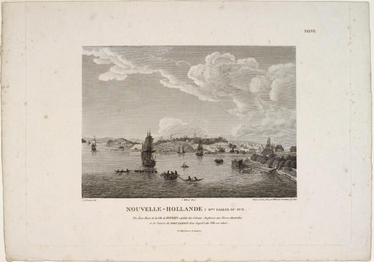 Vue de la baie de Port-Jackson, Charles Alexandre Lesueur, 1804-1807
