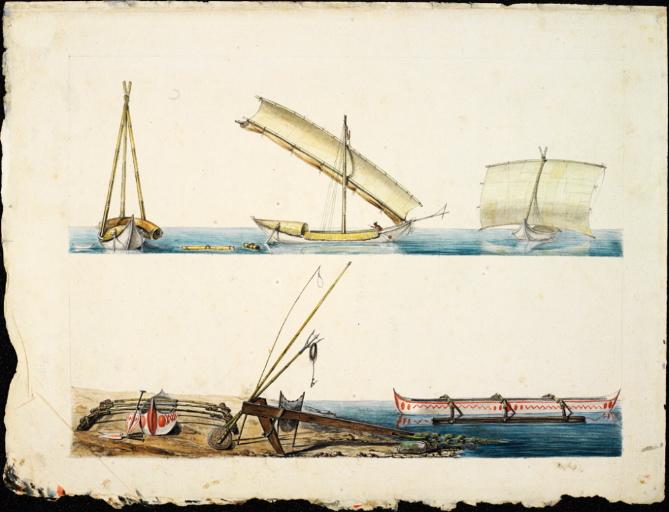 Embarcations et instruments de pêche à Timor, Charles Alexandre Lesueur, 1800-1804