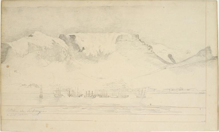 Le Cap de Bonne Espérance et son port vus depuis le large_0