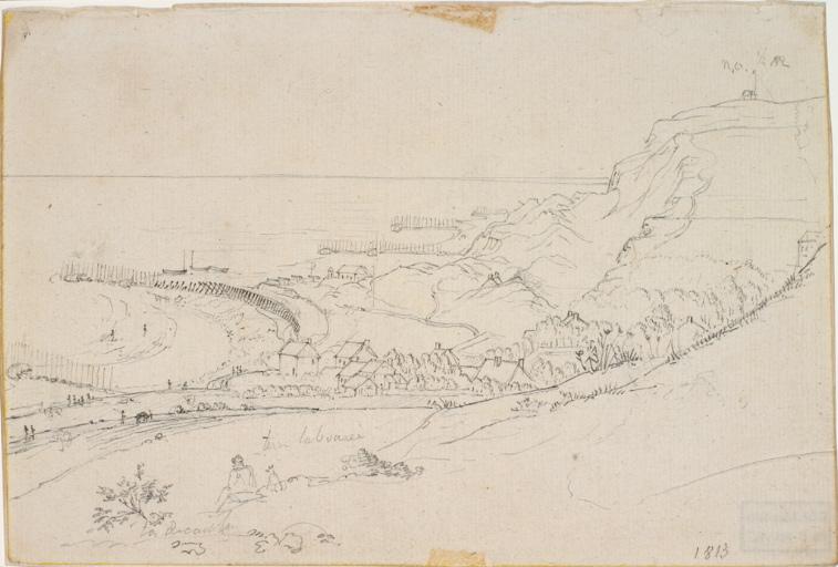 Le vallon et la plage de Sainte-Adresse, Charles Alexandre Lesueur, 1813