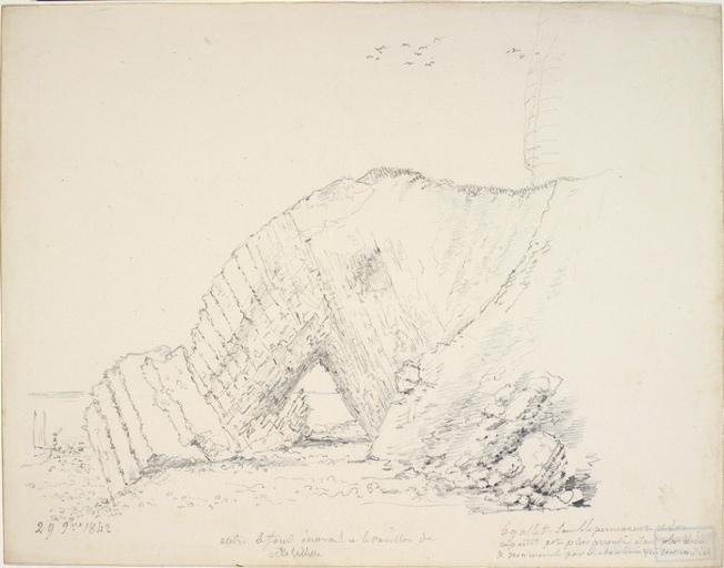 La côte entre le fond Inoval [Ignauval] et le Pavillon de Octeville, Charles Alexandre Lesueur