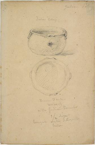 Indian pottery - Bone Bank - Wabash - in the Indian tumulus - 1/2 size - ... mêlées de coquilles brûlées_0