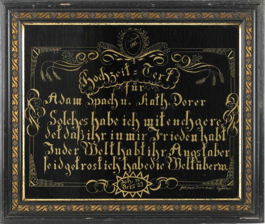 Hochzeit=Text (titre inscrit) — Michel Dorer