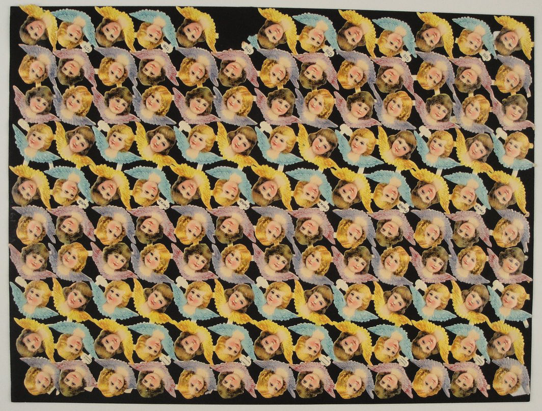planche de 129 têtes d'anges (titre factice), 1920 après
