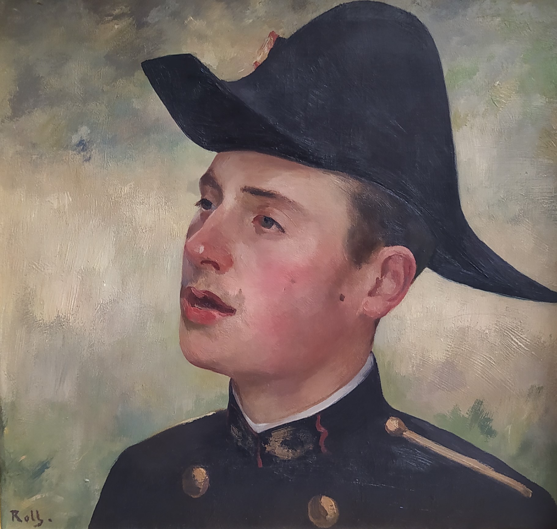 Polytechnicien, Etude de tête d’André Manaut, Альфред Филипп Ролль, 1891